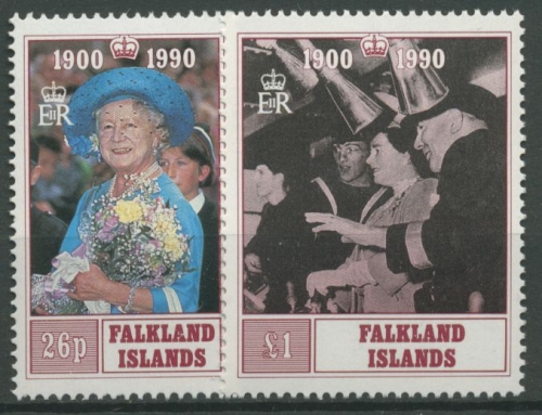 Falkland 1990 90. Geburtstag v. Königinmutter Elisabeth 527/28 postfrisch