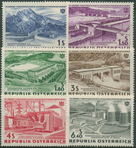 Österreich 1962 Elektrizität Kraftwerke 1103/08 postfrisch