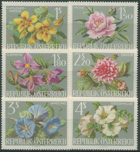 Österreich 1964 Gartenschau Wien WIG Pflanzen Blumen 1145/50 postfrisch