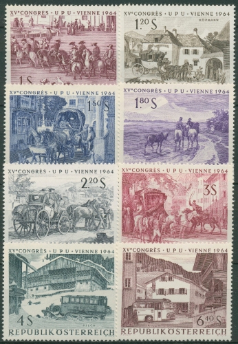 Österreich 1964 UPU Weltpostkongress Wien Postbeförderung 1156/63 postfrisch