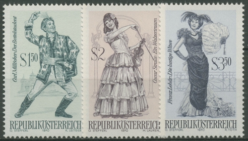 Österreich 1970 Operetten 1331/33 postfrisch