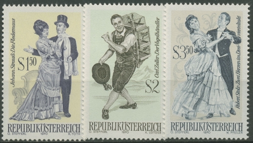 Österreich 1970 Operetten 1338/40 postfrisch