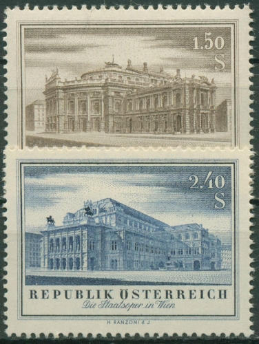 Österreich 1955 Staatsoper Burgtheater Wien 1020/21 postfrisch