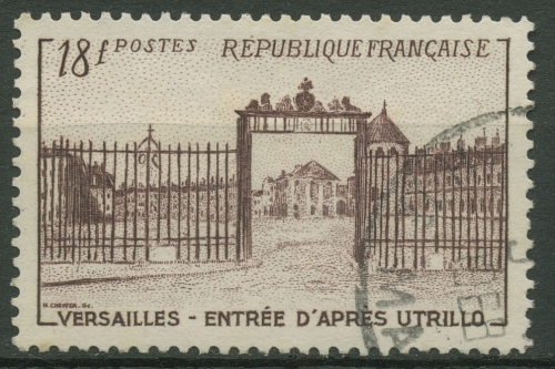 Frankreich 1952 Schloss Versailles Eingangstor 957 gestempelt