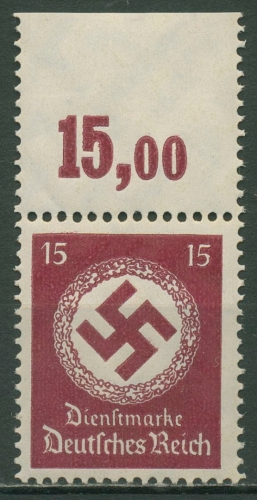 Deutsches Reich Dienst 1934/38 Platte Oberrand D 139 P OR dgz postfrisch