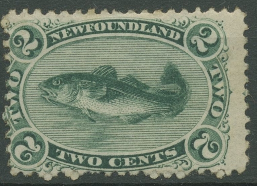 Neufundland 1880 Kabeljau Fisch 32 b ungebraucht Gummimängel