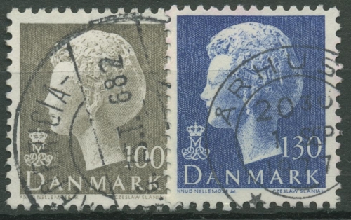 Dänemark 1975 Königin Margrethe II. 584/85 gestempelt