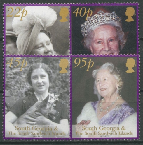 Südgeorgien 2002 Tod von Königinmutter Elisabeth 347/50 postfrisch