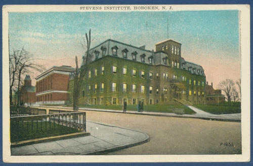 Stevens Institute Hoboken N. J. gelaufen 1937 (AK3840)
