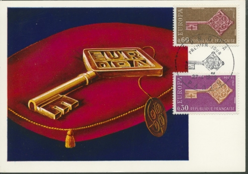 Frankreich 1968 Europa 1620/21 Maximumkarte (R5357)