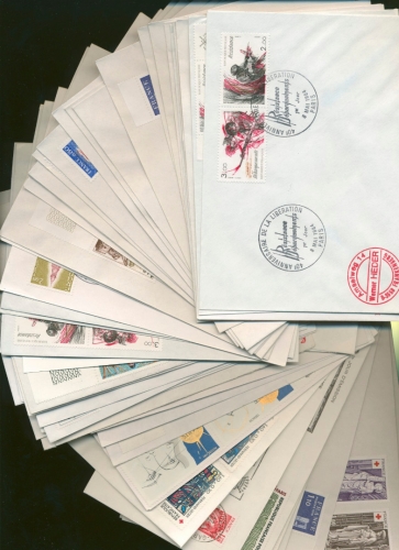 Frankreich ca.1980 über 50 Belege mit SST oder FDC (XL5425)