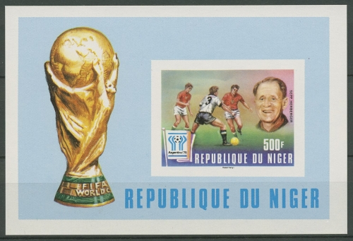 Niger 1977 Fußball-WM Argentinien Sepp Herberger Block 18 B postfrisch (C29387)