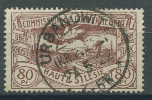 Oberschlesien, URBANOWITZ (KR. PLESS) KOS auf 80 Pf