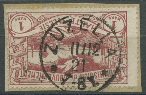 Oberschlesien, ZUZELLA K1 auf Briefstück