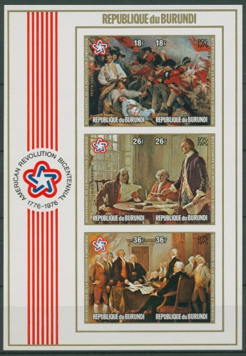 Burundi 1976 200 Jahre Unabhängigkeit der USA Block 94 B postfrisch (C29406)