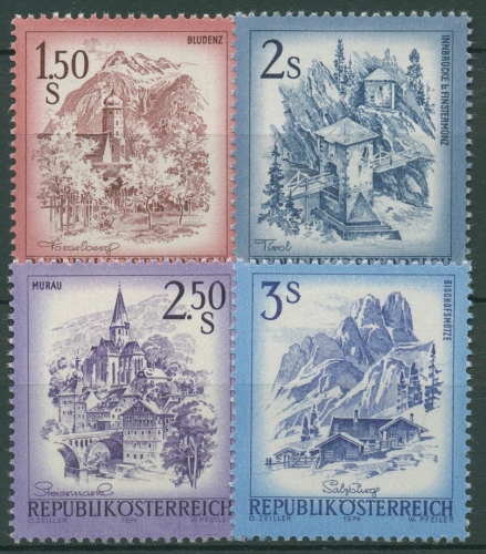 Österreich 1974 Sehenswürdigkeiten 1439/42 postfrisch