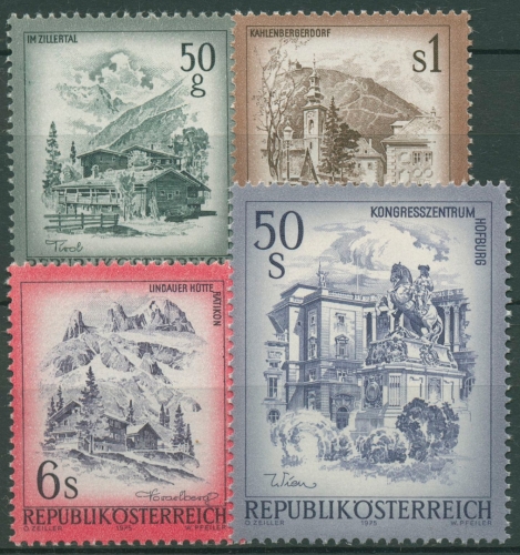 Österreich 1975 Sehenswürdigkeiten 1475/78 postfrisch