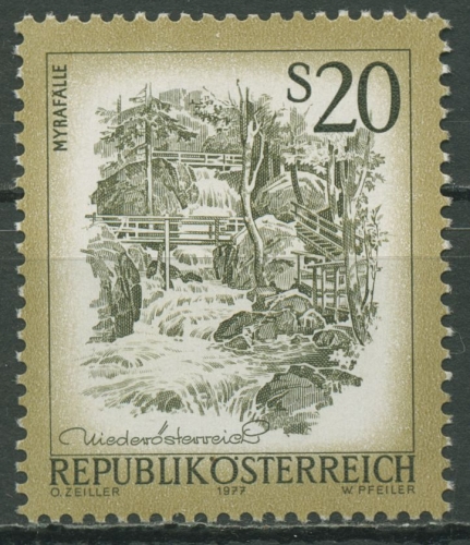Österreich 1977 Sehenswürdigkeiten Niederösterreich Myrafälle 1565 postfrisch