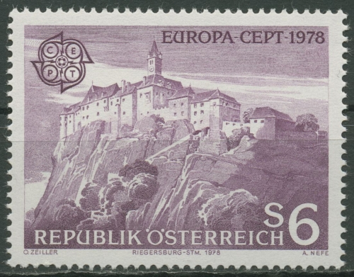 Österreich 1978 Europa CEPT Baudenkmäler Riegersburg 1573 postfrisch