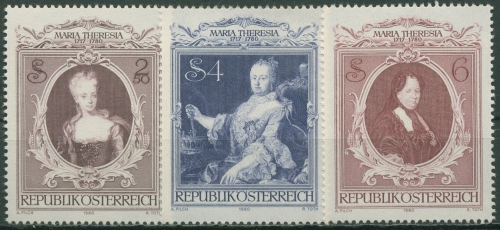 Österreich 1980 Kaiserin Maria Theresia 1638/40 postfrisch