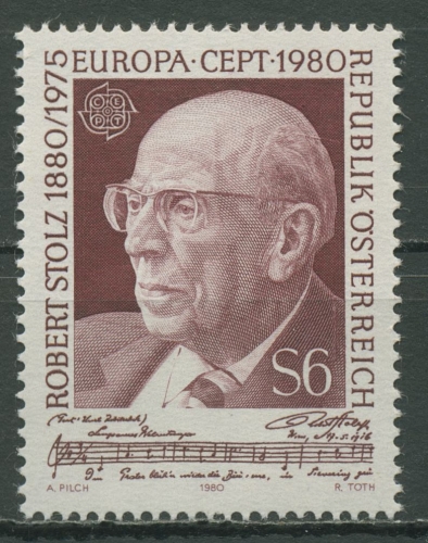 Österreich 1980 Europa CEPT Persönlichkeiten Komponist R. Stolz 1652 postfrisch