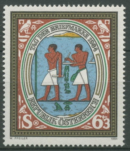 Österreich 1984 Tag der Briefmarke Schreiber Briefbote 1797 postfrisch
