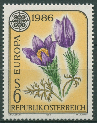 Österreich 1986 Europa CEPT Naturschutz Pflanzen Küchenschelle 1848 postfrisch