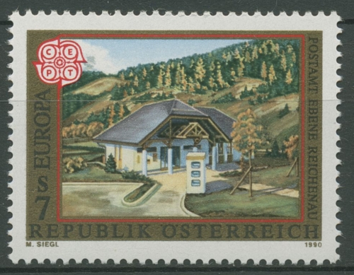 Österreich 1990 Europa CEPT Postämter Postamt Ebene Reichenau 1989 postfrisch