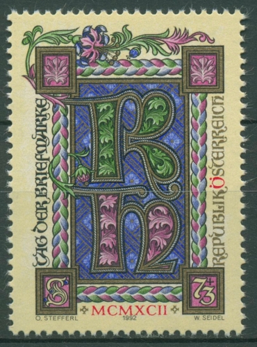Österreich 1992 Tag der Briefmarke Buchstabenpaar 2066 postfrisch