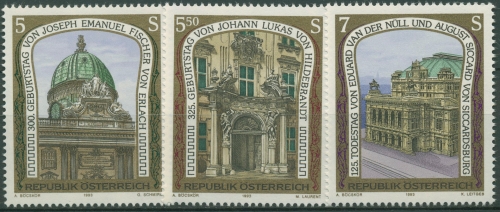 Österreich 1993 Bildende Kunst Wiener Hofburg Staasoper 2084/86 postfrisch