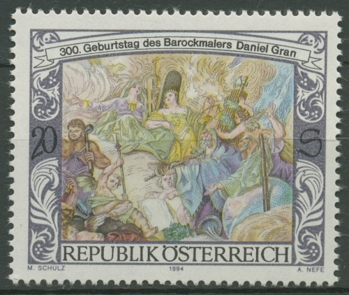 Österreich 1994 Barockmaler Daniel Gran Gemälde 2125 postfrisch