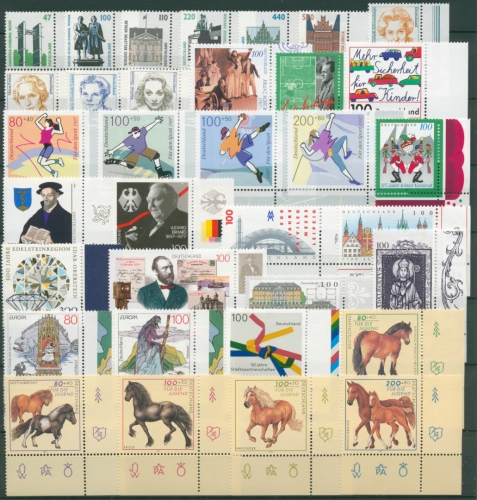 Bund 1997 Eckrandstücke rechts unten komplett aus 10er-Bogen postfrisch (R7156)