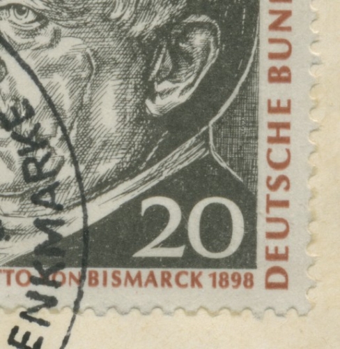 Bund 1965 Bismarck 463 Doppeldruck der roten Farbe auf FDC (R5647)