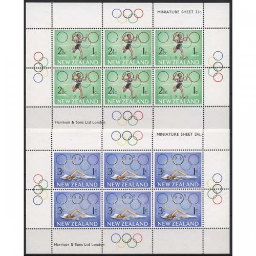 Neuseeland 1968 Gesundheit Olymp. Spiele Mexiko 487/88 K postfrisch (C25834)