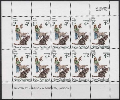 Neuseeland 1974 Gesundheit Haustiere Hund Katze 638 K postfrisch (C25840)