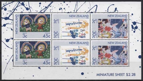 Neuseeland 1986 Gesundheit Kinderzeichnungen 968/70 K postfrisch (C25854)