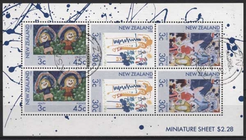 Neuseeland 1986 Gesundheit Kinderzeichnungen 968/70 K gestempelt (C25853)