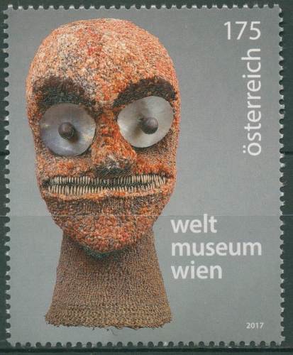 Österreich 2017 Weltmuseum Wien Kriegsgott Ku Federbüste 3365 postfrisch