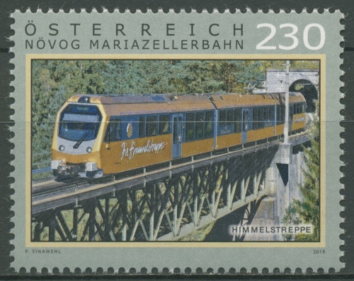Österreich 2019 Eisenbahnen Mariazellerbahn auf Viadukt 3486 postfrisch