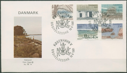 Dänemark 1981 Inseln Seeland Ersttagsbrief 733/37 FDC (X96626)