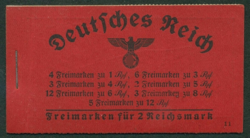 Dt. Reich 1940/41 Markenheftchen Hindenburg MH 39.1 postfrisch, bügig
