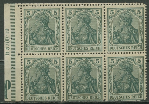 Deutsches Reich 1919 Heftchenblatt Germania H.-Bl. 2 IIa B HAN 6.3 postfrisch