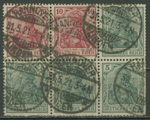 Deutsches Reich 1919 Heftchenblatt Germania H.-Bl. 23 aa gestempelt