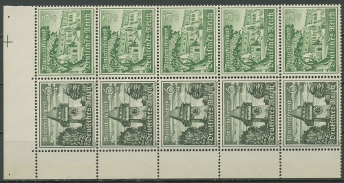 Dt. Reich 1939 Markenheftchenblatt WHW H-Bl. 113 B1 Ecke oben links postfrisch