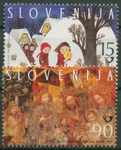 Slowenien 1998 Weihnachten Neujahr Weihnachtsmotive 240/41 postfrisch