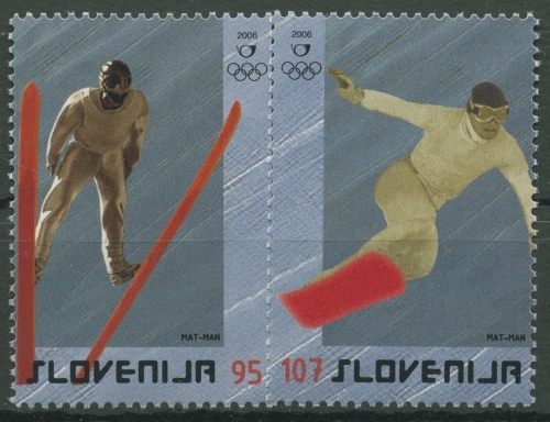 Slowenien 2006 Olympia Winterspiele Turin Skispringen 574/75 postfrisch