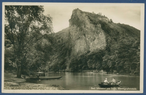 Bad Münster am Stein Rheingrafenstein, gelaufen 1936 (AK3924)