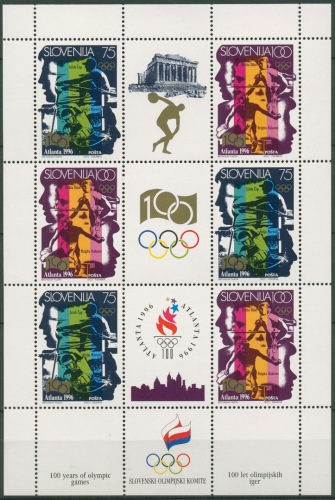 Slowenien 1996 Olympia Sommerspiele Atlanta 151/52 K I postfrisch (C96697)