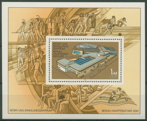DDR 1981 SEZ Sport-u.Erholungszentrum Berlin Block 64 postfrisch (C96831)