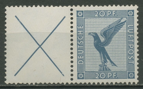 Deutsches Reich Zusammendrucke 1931 Flugpost W 21.1 postfrisch, vorgefaltet